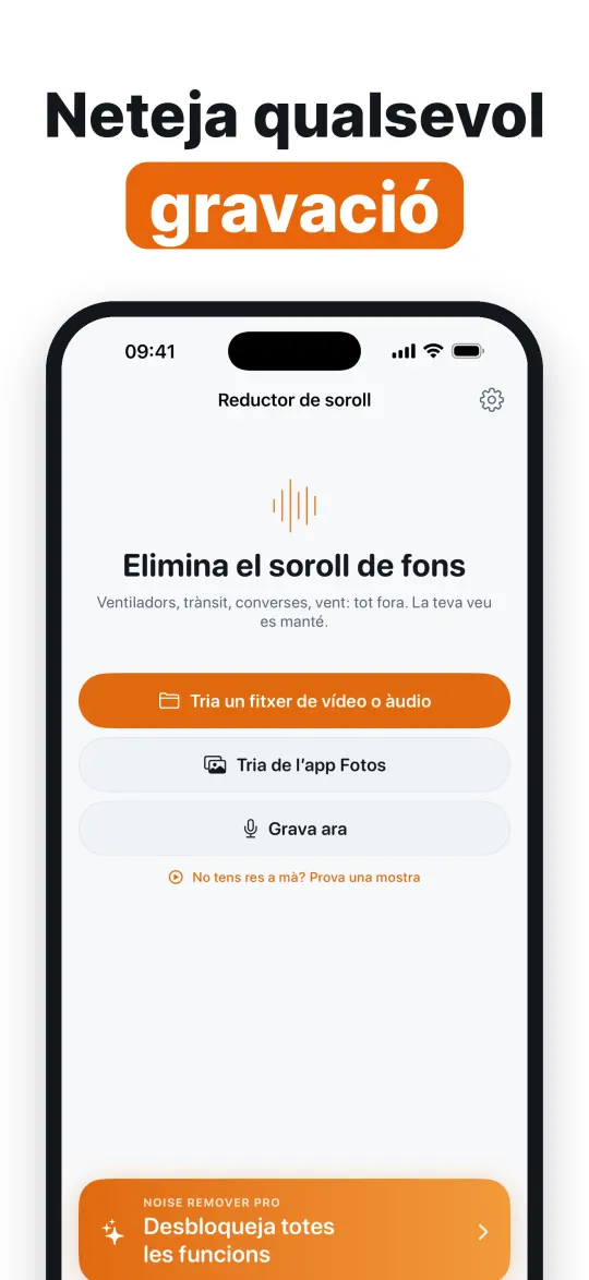 Tria la intensitat que vulguis