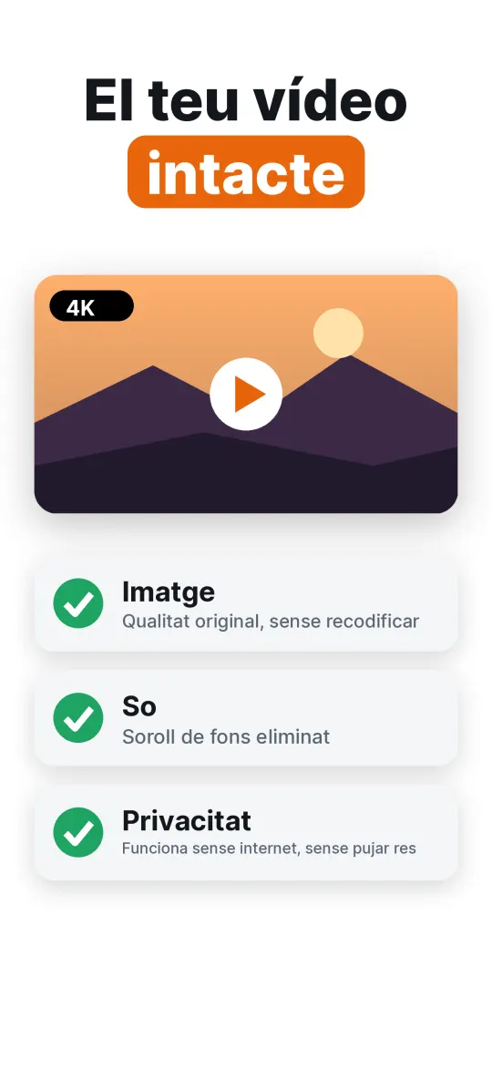 Conserva la qualitat del vídeo