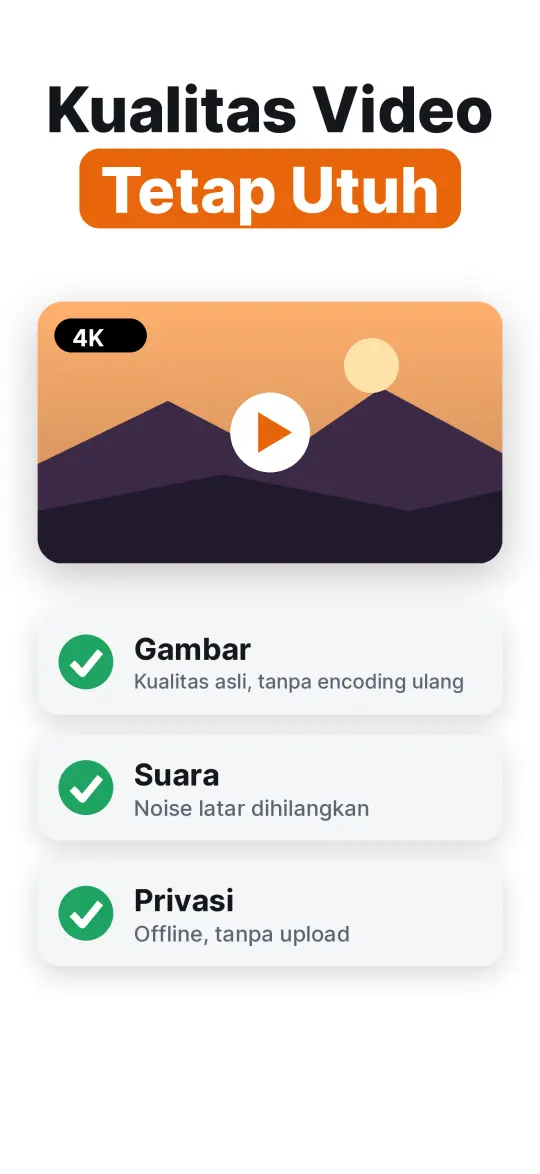 Pertahankan kualitas video