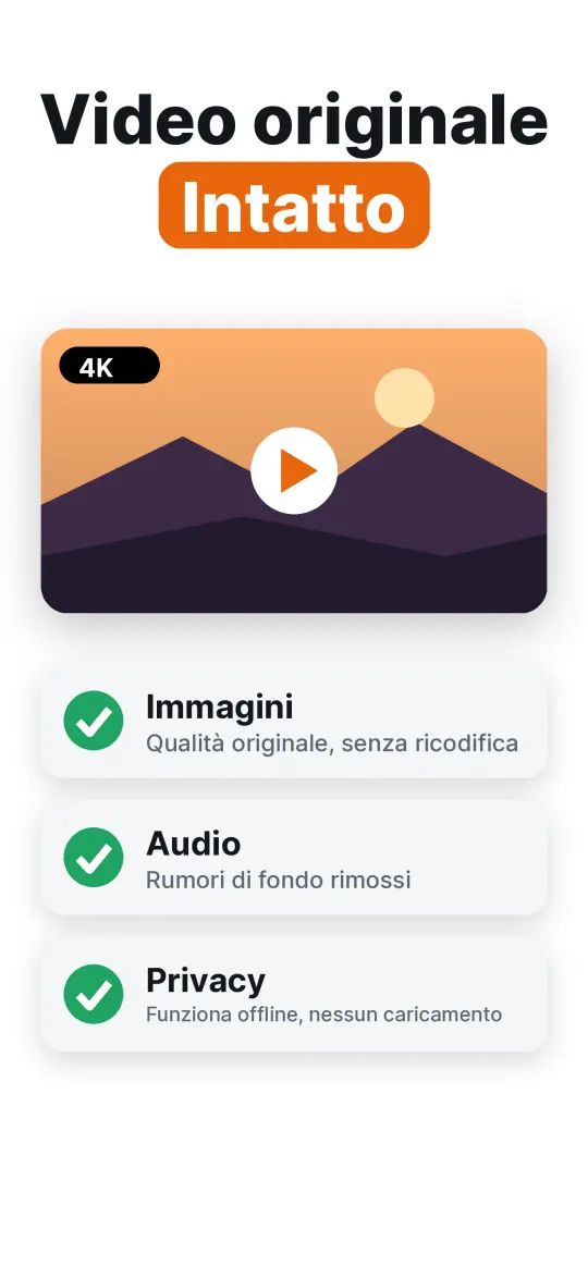 Mantieni la qualità dei tuoi video