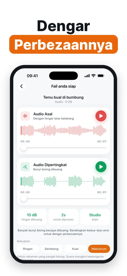 Dengar perbezaannya dahulu