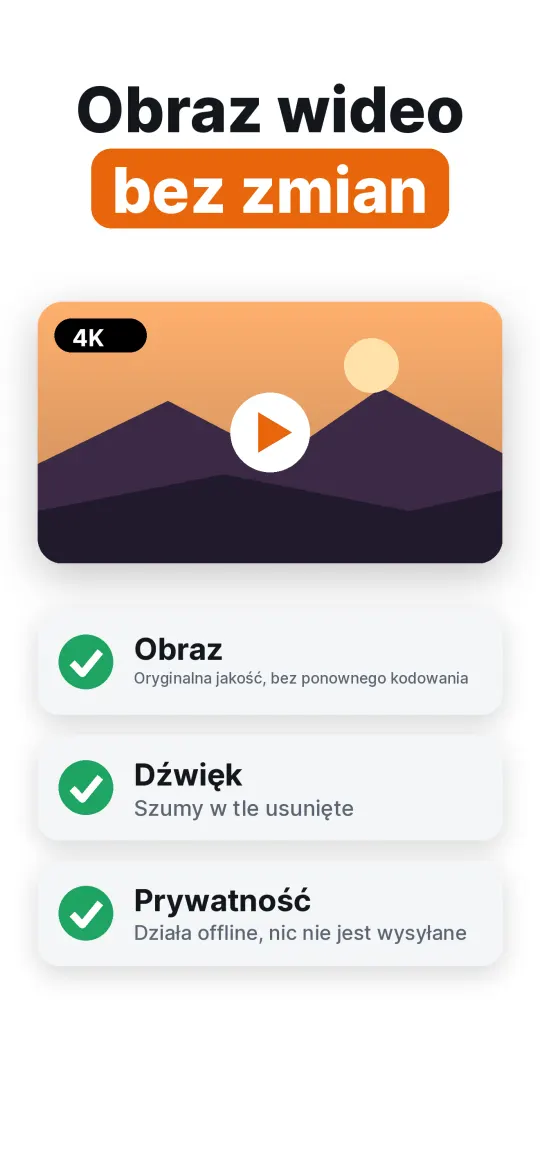 Zachowaj jakość wideo