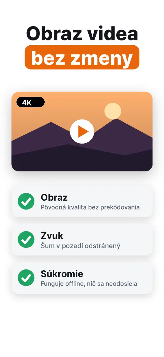 Zachovajte kvalitu videa
