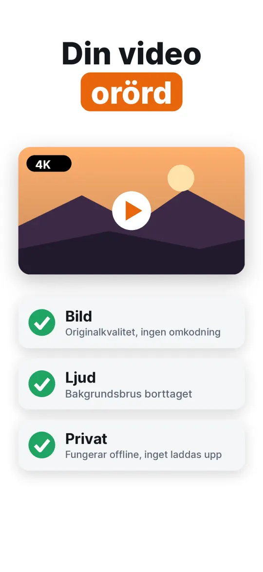 Behåll videons bildkvalitet