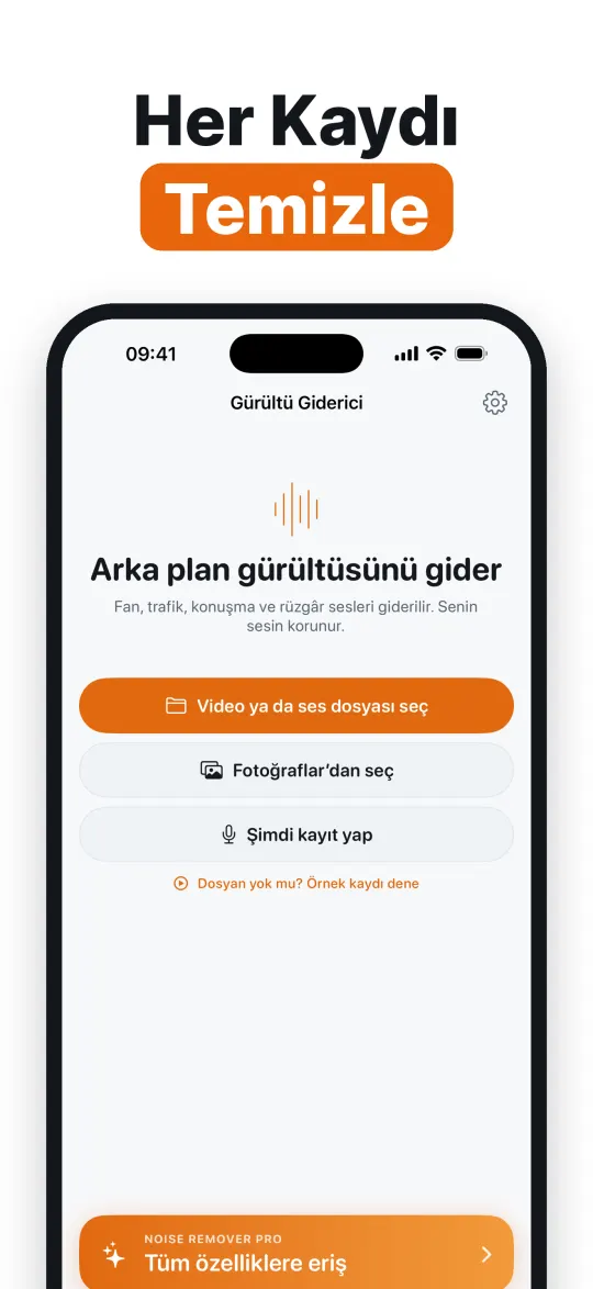 Gürültü temizleme seviyesini siz belirleyin