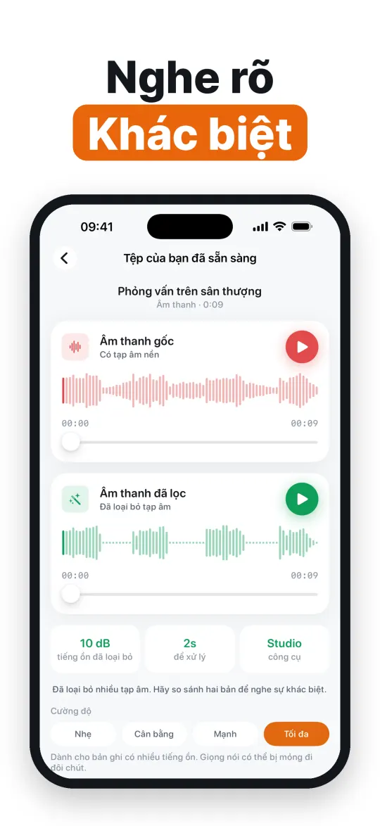 Nghe sự khác biệt trước