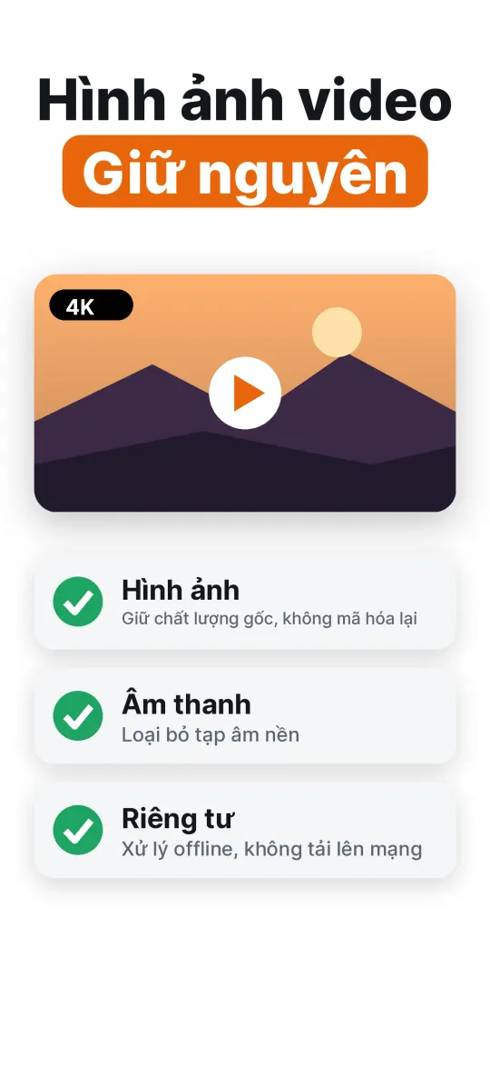 Giữ nguyên chất lượng video